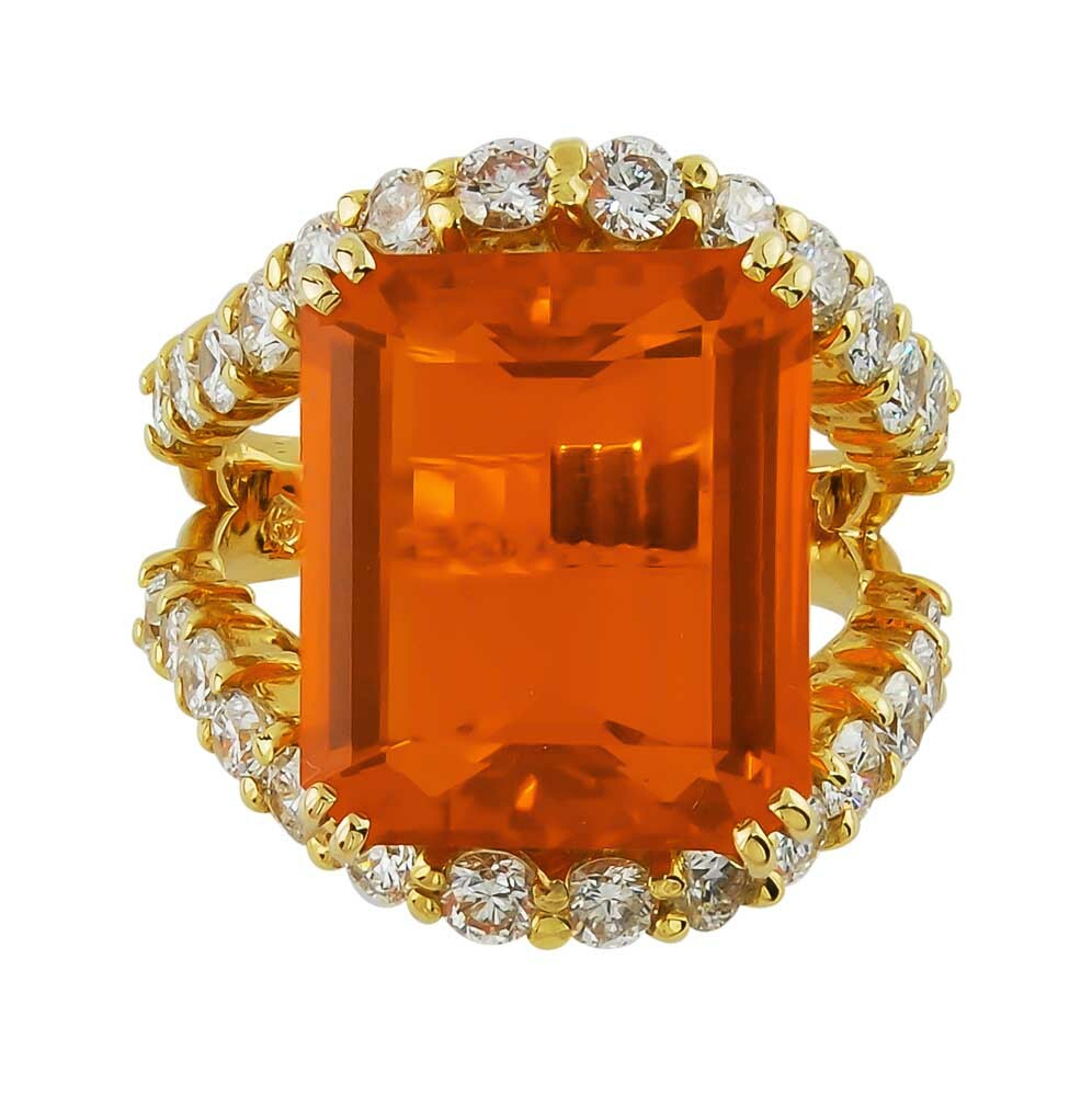 SuperNova Diamond Citrine and Amethyst Ring in Yellow Gold - Image 4