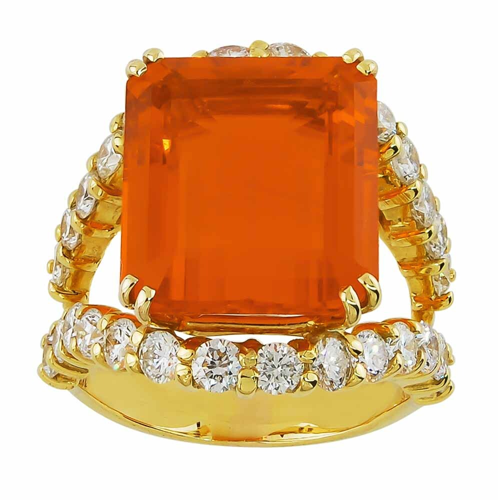 SuperNova Diamond Citrine and Amethyst Ring in Yellow Gold - Image 2