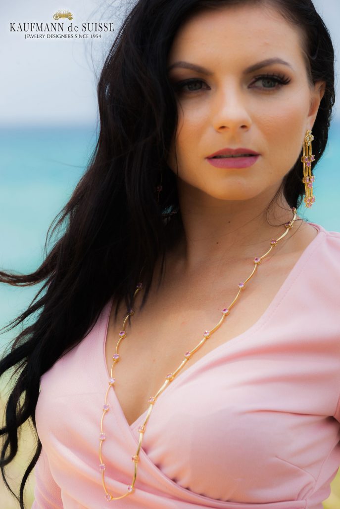Cascade Pink Sapphire Necklace