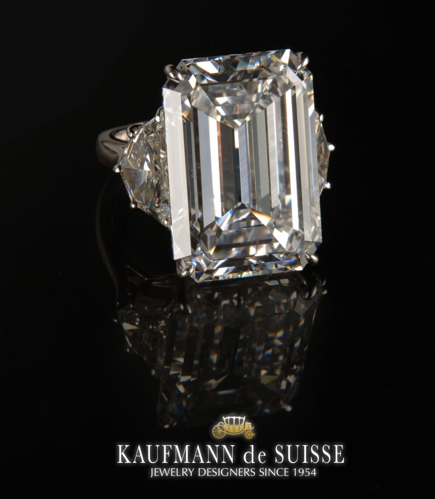 Incredible Diamond Emerald Cut Engagement Ring