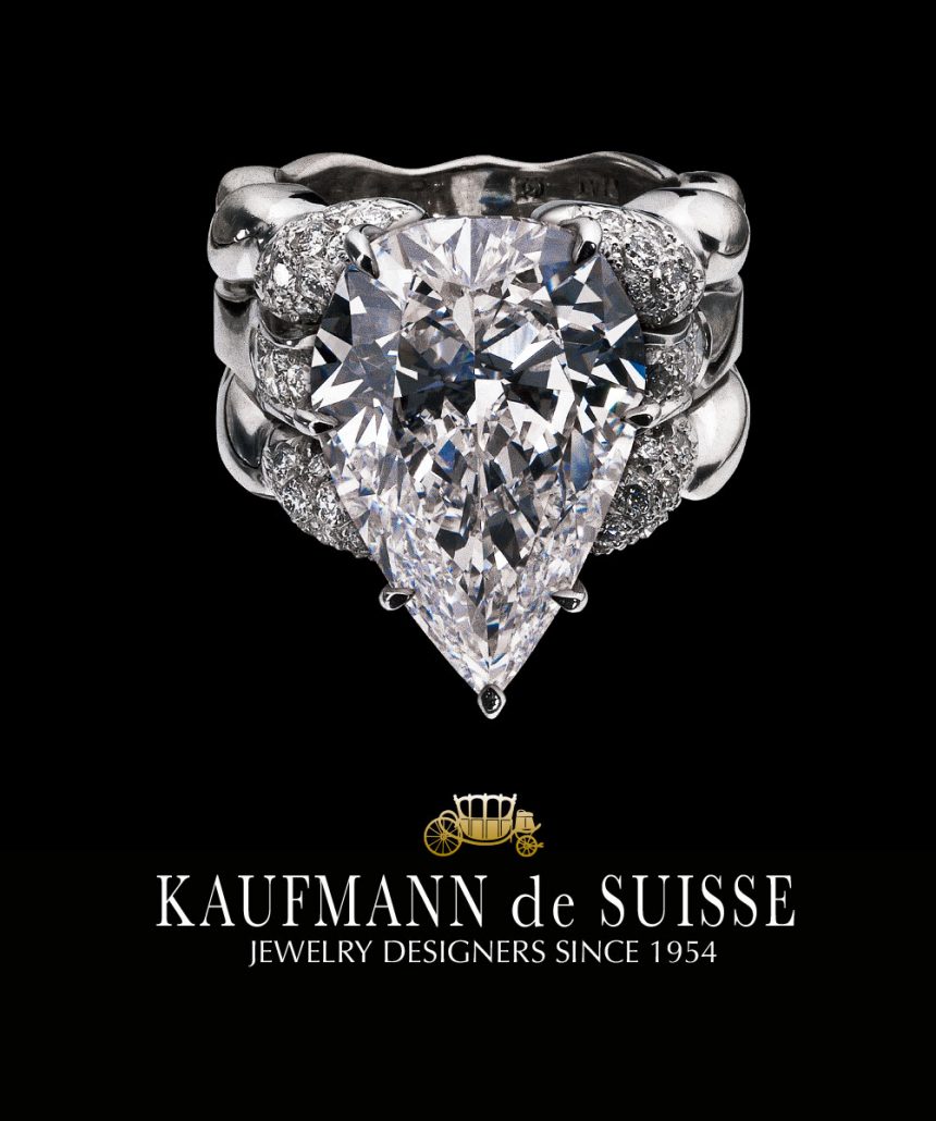 Pear Diamond Ring from the Flowing Lines Collection