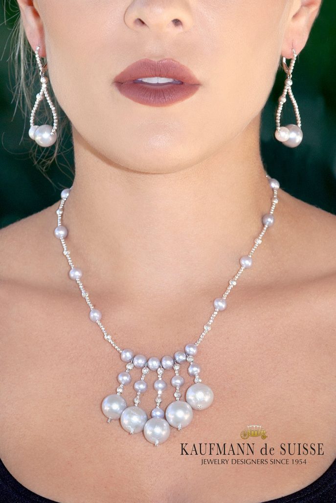 Elegant Gray Freshwater Pearl Necklace