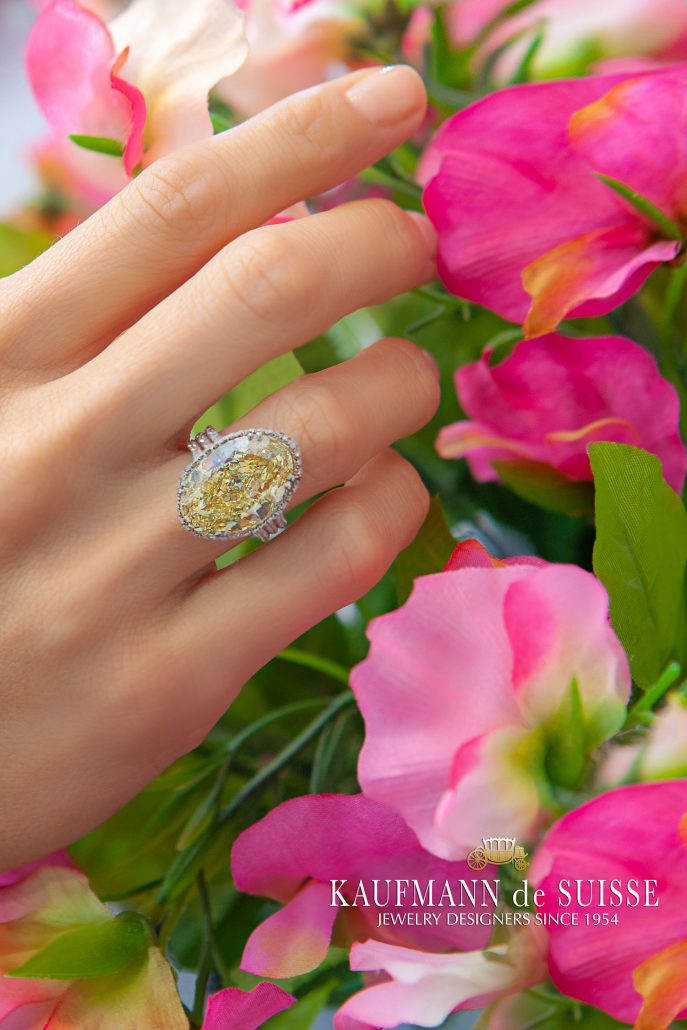 Yellow Oval Engagement Ring