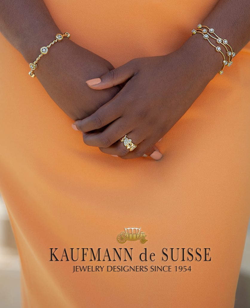 Flowing Lines and Triple Cascade Diamond Bracelets