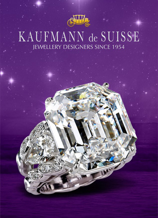 Flowing Lines Emerald Cut Diamond Ring