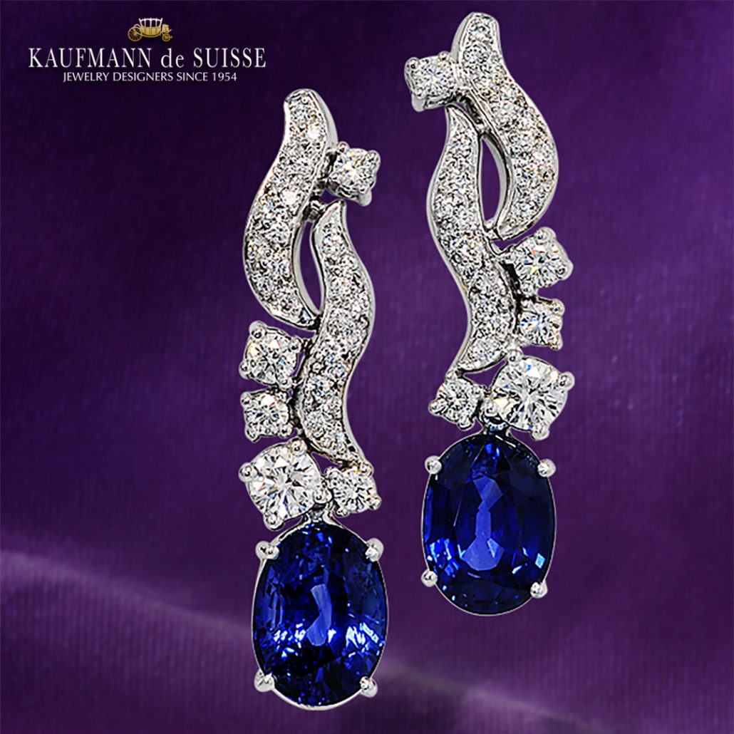 Sapphire and Diamond Earrings