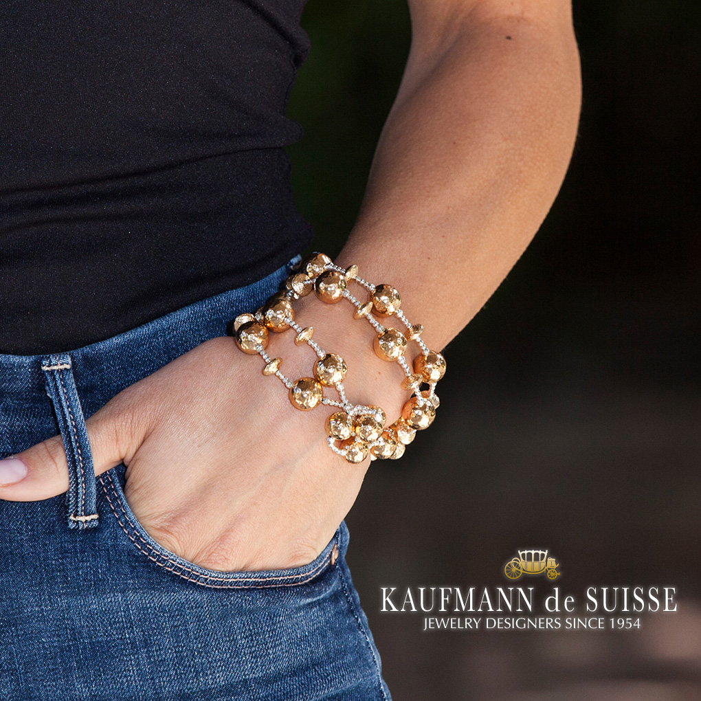 14K Gold Lariat Wrap Bracelet