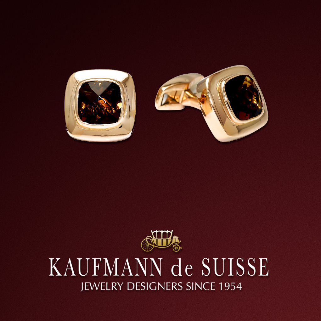 Smoky Quartz Cufflinks