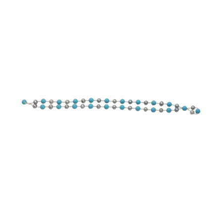 24002 Grey Pearl and Turquoise Wrap BraceletVersatile item that can be worn as a bracelet or as a necklaceBeautifully Accented With Diamond Cut Sterling Silver Beads