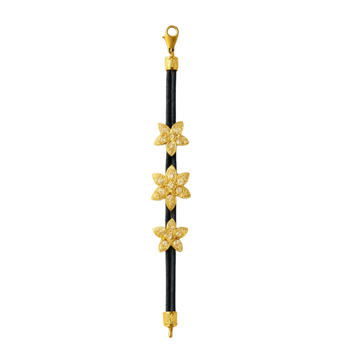 22876 Jasmin de Nuit Pendant Designed & Handmade by Kaufmann de Suisse in 18kt Yellow Gold featuring 7 Mixed cut Amethyst weighing 2.22cts, 3 Mixed cut Citrines weighing a total of 2.54cts and 115 (1)